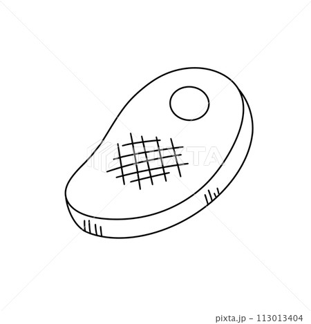 A piece of meat with a hole in the middle 113013404