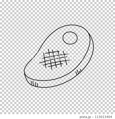 A piece of meat with a hole in the middle 113013404