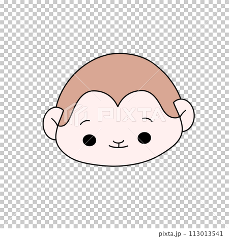 A cartoon monkey with a big smile on its face 113013541