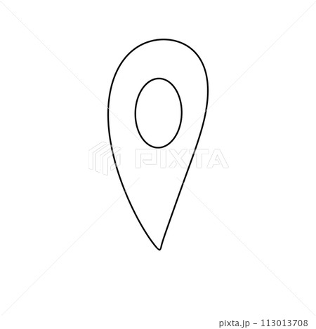 A white circle with a black dot in the center 113013708