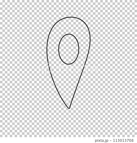 A white circle with a black dot in the center 113013708