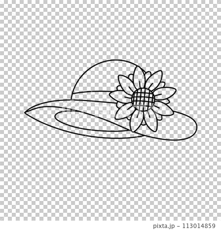 A hat with a sunflower on it A hat with a sunflower on it 113014859