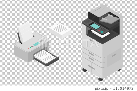 アイソメトリックイラスト:プリンター アイソメトリックイラスト:プリンター 113014972