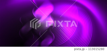 Glowing light neon shiny background. Vector Illustration For Wallpaper, Banner, Background, Card, Book Illustration, landing page 113015280