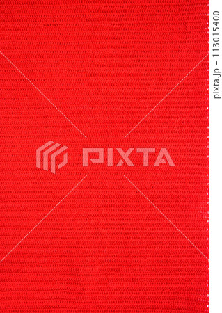 texture of red wool knitted yarn, woolen fabric background texture of red wool knitted yarn, woolen fabric background 113015400