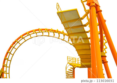 Rollercoaster on white background 113016031