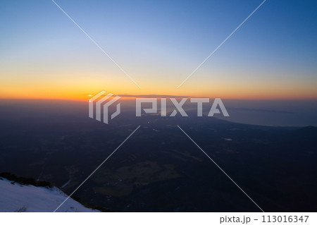《鳥取県》冬の大山隠岐国立公園の風景【3月】 113016347