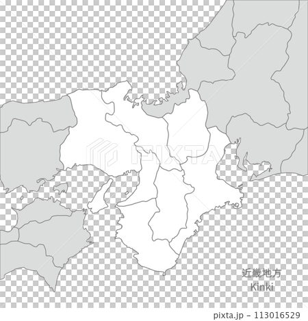 近畿地方、近畿地方と周辺のスタイリッシュな地図 113016529