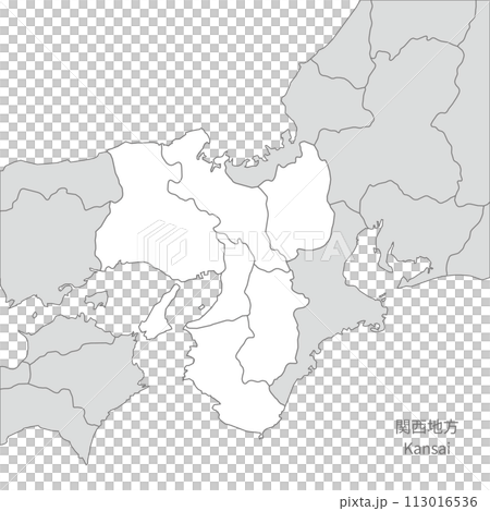 関西地方、関西地方と周辺のスタイリッシュな地図 関西地方、関西地方と周辺のスタイリッシュな地図 113016536