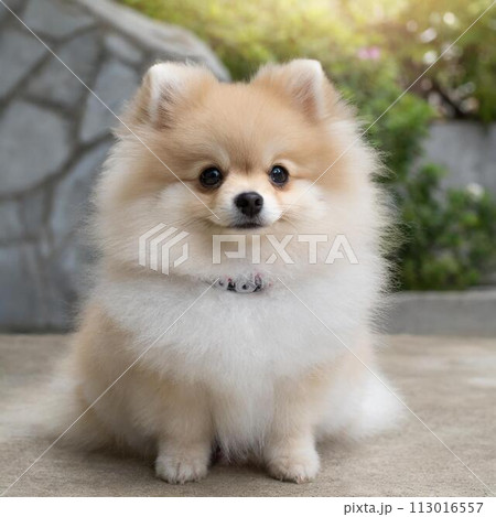 毛並みがふわふわなポメラニアンのイラスト素材 [113016557] - PIXTA