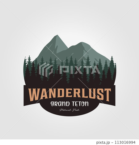 grand teton national park logo icon design vector illustration 113016994