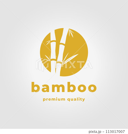 Minimalist Emblem of Bamboo Logo Icon Design...のイラスト素材 [113017007] - PIXTA