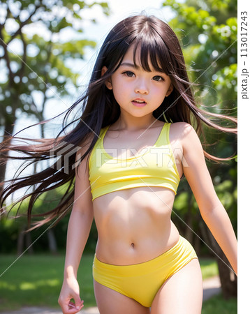 美しい髪の女性 113017243