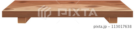 Sleek Wooden Table Illustration 113017638