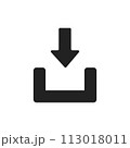ピクトグラム：ダウンロードのアイコン 113018011