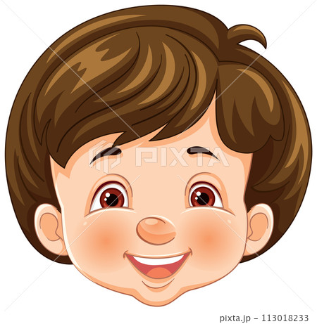 Cheerful Child Vector Illustration 113018233