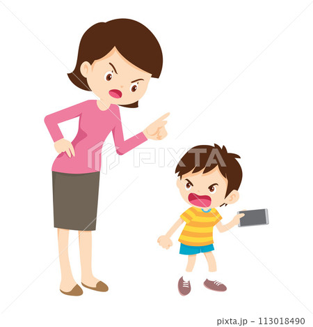 parent angry to kid addicted phone 113018490