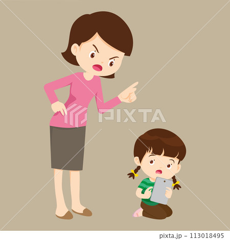 parent angry to kid addicted phone 113018495