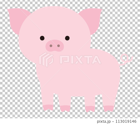 可愛的豬的向量圖。圖示, 動物, 豬 可愛的豬的向量圖。圖示, 動物, 豬 113019146
