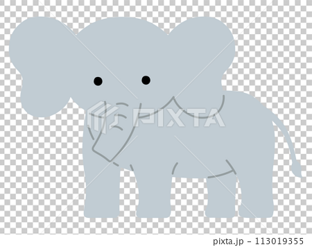 かわいいゾウのベクターイラスト。アイコン、動物、象 113019355