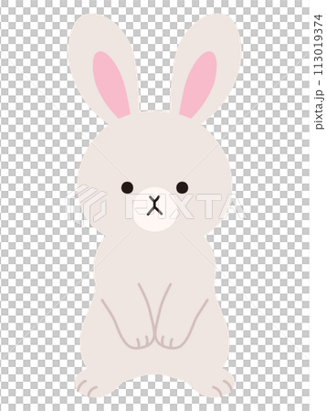 可愛兔子的向量圖。圖示, 動物, 兔子 113019374