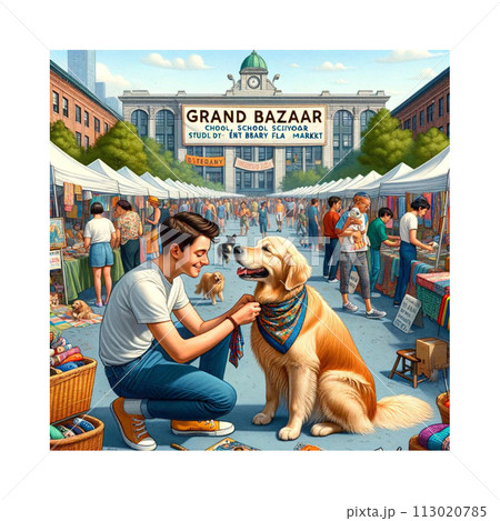 妄想わん、みゅりえるのフリマ巡りをしたいマンハッタン暮らし　Generative AI 113020785