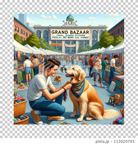 妄想わん、みゅりえるのフリマ巡りをしたいマンハッタン暮らし　Generative AI 113020785