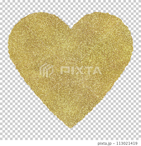 Background material hand-drawn heart gold Background material hand-drawn heart gold 113021419