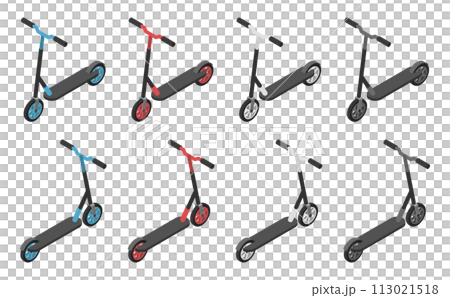 Isometric illustration: kickboard set Isometric illustration: kickboard set 113021518