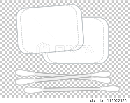 Cotton swab illustration (with vector) 113022123