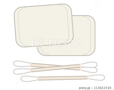 オーガニックカラー　コットン　綿棒（ベクターあり） 113022310