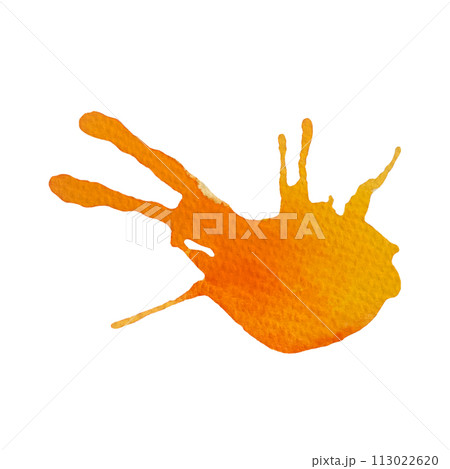 Orange watercolor splash isolated on white Orange watercolor splash isolated on white 113022620