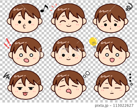 男生各種表情(僅臉)套裝 男生各種表情(僅臉)套裝 113022627