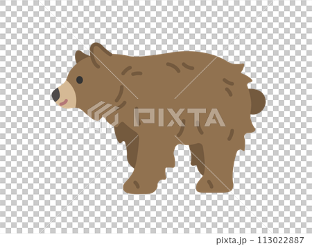 茶色の熊のイラスト 113022887