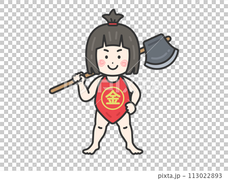 金太郎插圖（彩色線條描） 113022893