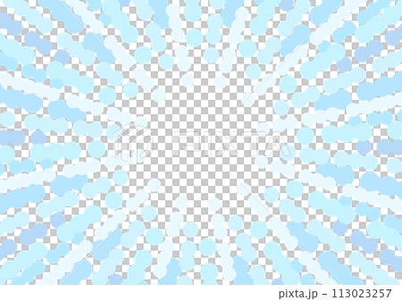 集中　楽しい　フレーム　青 113023257