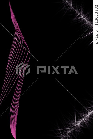 シンプルなフレーム・枠素材　黒い背景　ミステリー 113023332