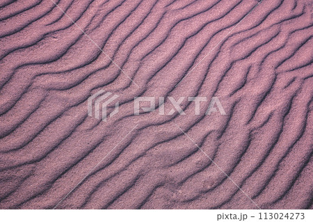 Abstract wavy sandy background. Beach sand texture 113024273