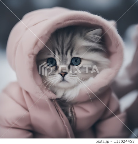 見つめる子猫 見つめる子猫 113024455