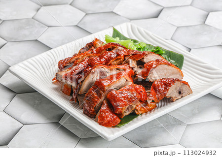 Asian cuisine - roasted duck with skin Asian cuisine - roasted duck with skin 113024932