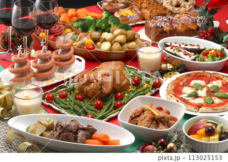 クリスマスディナーイメージ・クリスマスビュッフェ・ディナービュッフェイメージ 113025153