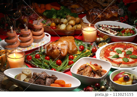 クリスマスディナーのイメージ・クリスマスビュッフェ・ディナービュッフェ クリスマスディナーのイメージ・クリスマスビュッフェ・ディナービュッフェ 113025155