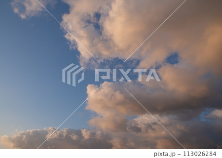 オレンジ色の空 113026284