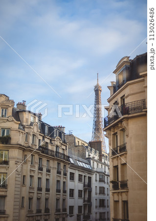パリ メトロ6号線からの景色 パリ メトロ6号線からの景色 113026486
