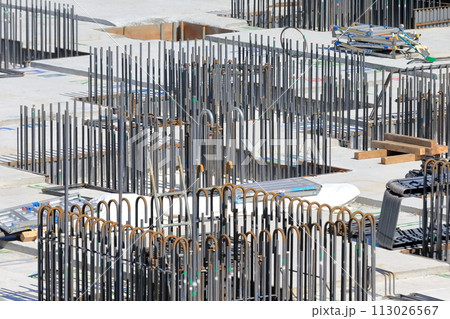 建物の基礎配筋（杭頭、フーチング） 113026567