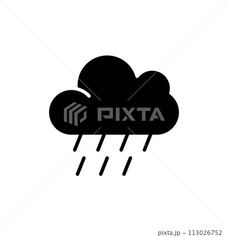 Rain icon silhouette design template isolated Rain icon silhouette design template isolated 113026752