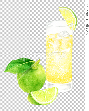 モスコミュールとライム 飲み物・お酒の手描き水彩イラスト素材 モスコミュールとライム 飲み物・お酒の手描き水彩イラスト素材 113027877