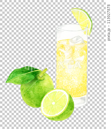 モスコミュールとライム 飲み物・お酒の手描き水彩イラスト素材 モスコミュールとライム 飲み物・お酒の手描き水彩イラスト素材 113027878