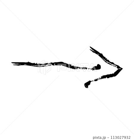 Arrow symbol icon, vector element of grunge texture direction symbol illustration for graphic design 113027932