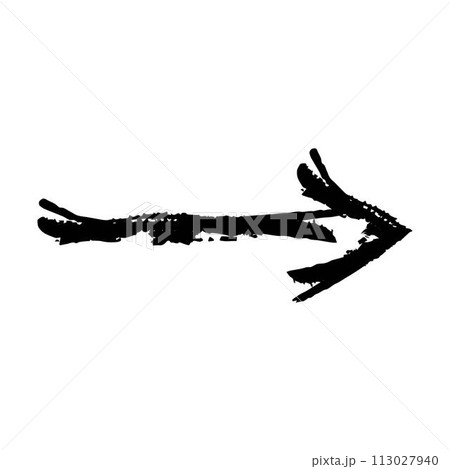 Arrow symbol icon, vector element of grunge texture direction symbol illustration for graphic design 113027940
